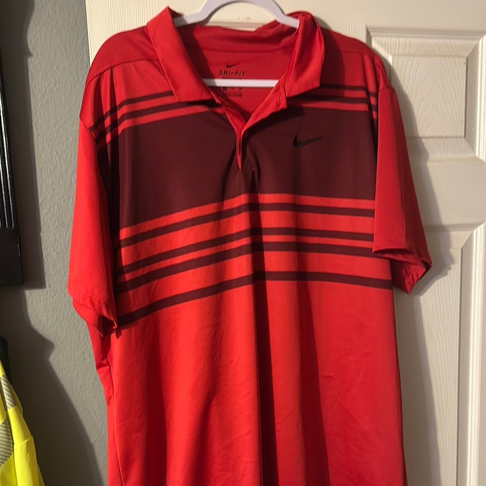 Nike Men's Red Polo Shirt